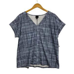 Worthington Top Women's Size XL Blue Belted Cap Sleeve Breathable Active Casual